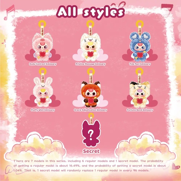 Baby Three Cupid Vinyl Plush Pendants Case - Picture 5 of 11